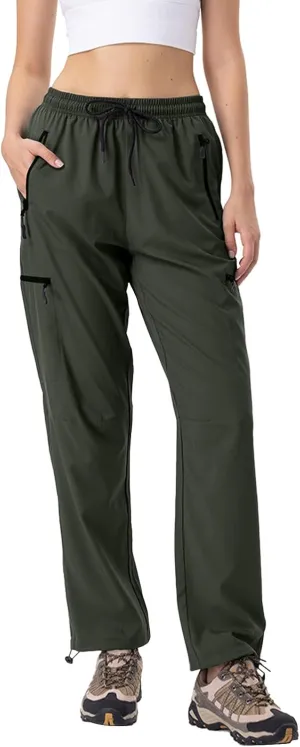 28"/30"/32"/34" Inseam Womens Hiking Pants Tall Quick Dry SPF Cargo Pants Lightweight UPF 50  Dry Fit 4 Zipper Pockets