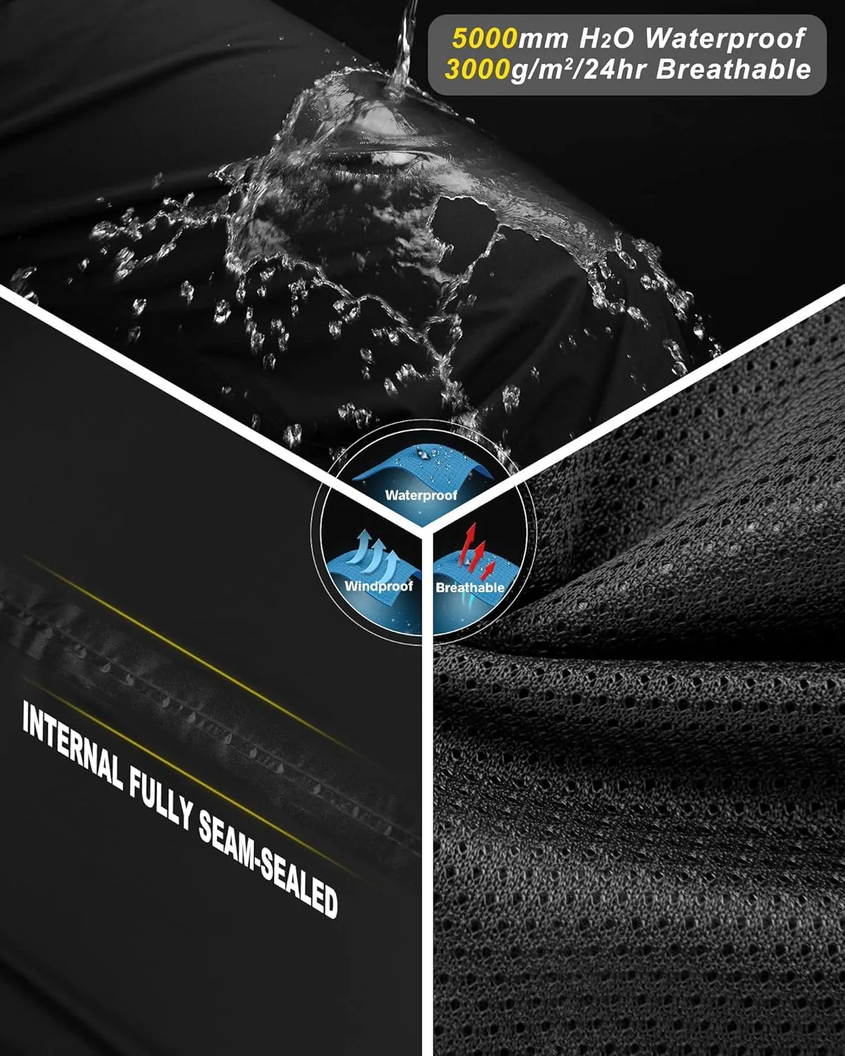 33,000ft Women's Rain Pants Lightweight Breathable Waterproof Pants Windproof Overall Pant for Hiking, cyclin, Golf, Outdoor