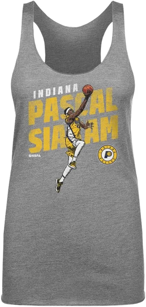 500 LEVEL Pascal Siakam Indiana Pacers Women's Tank Top - Pascal Siakam Indiana Pacers Slant WHT