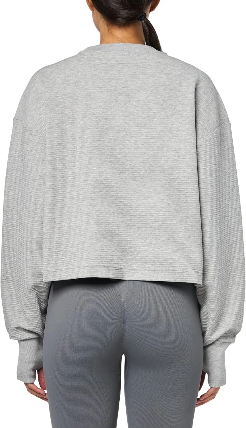adidas Women's All Szn Ribbed V-Neck Sweatshirt