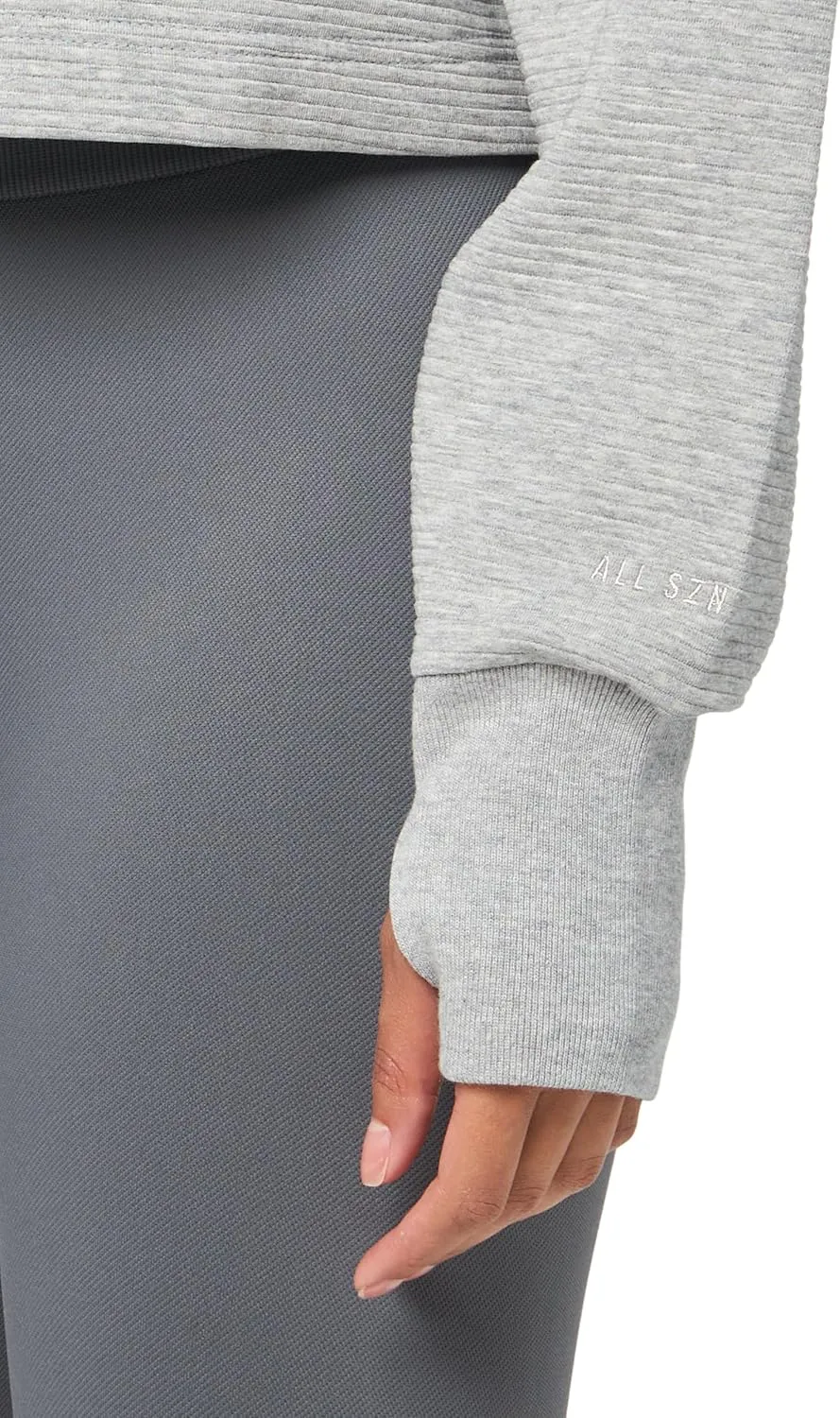 adidas Women's All Szn Ribbed V-Neck Sweatshirt
