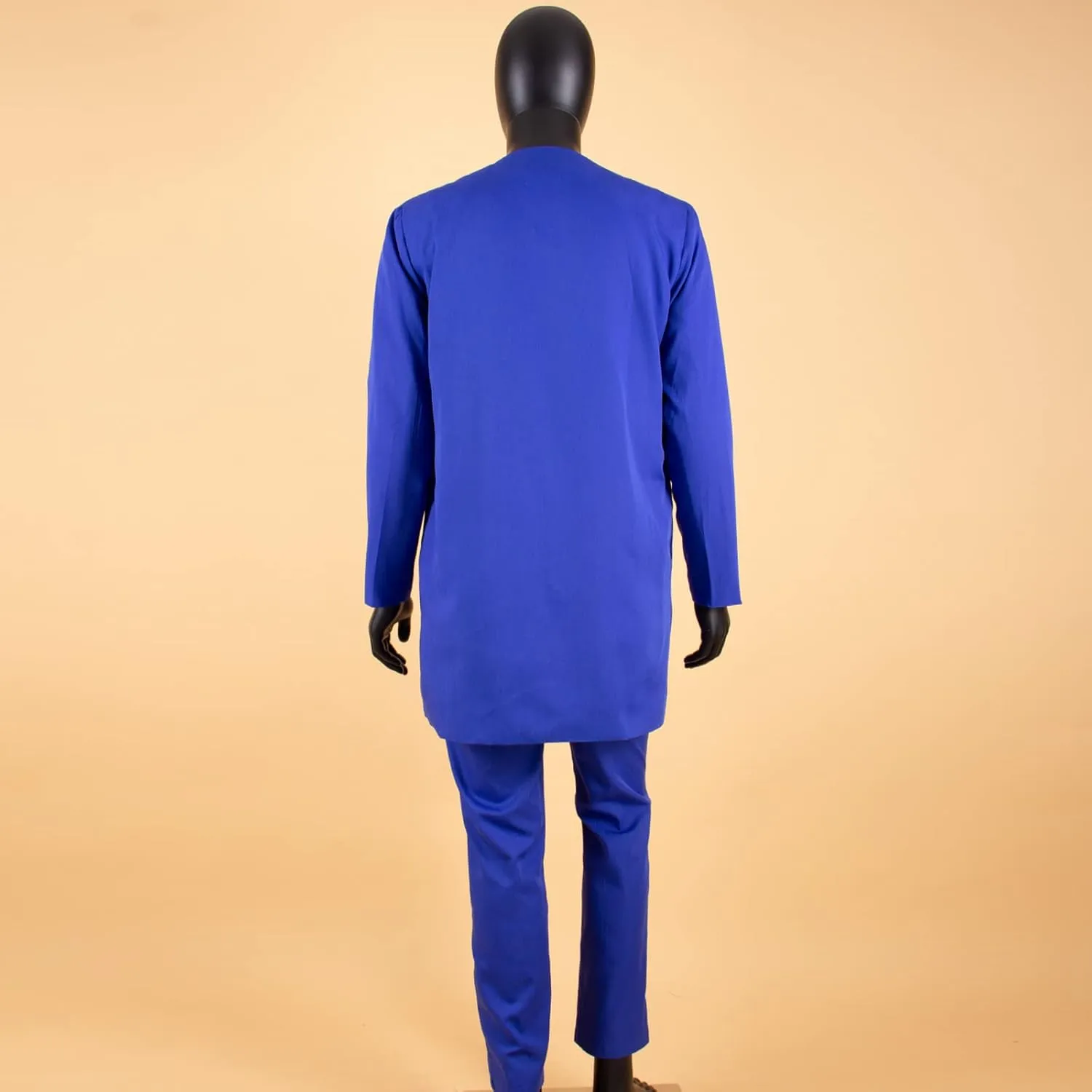 African Suits for Men Single Breasted Embroidery Jacket and Pants 2 Pieces Set Formal Outfits