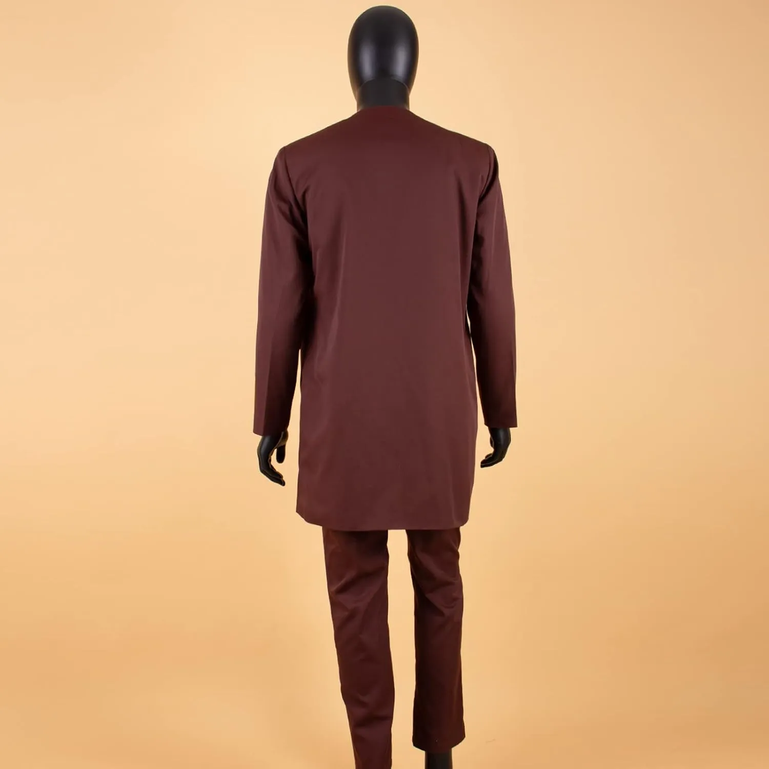 African Suits for Men Single Breasted Embroidery Jacket and Pants 2 Pieces Set Formal Outfits