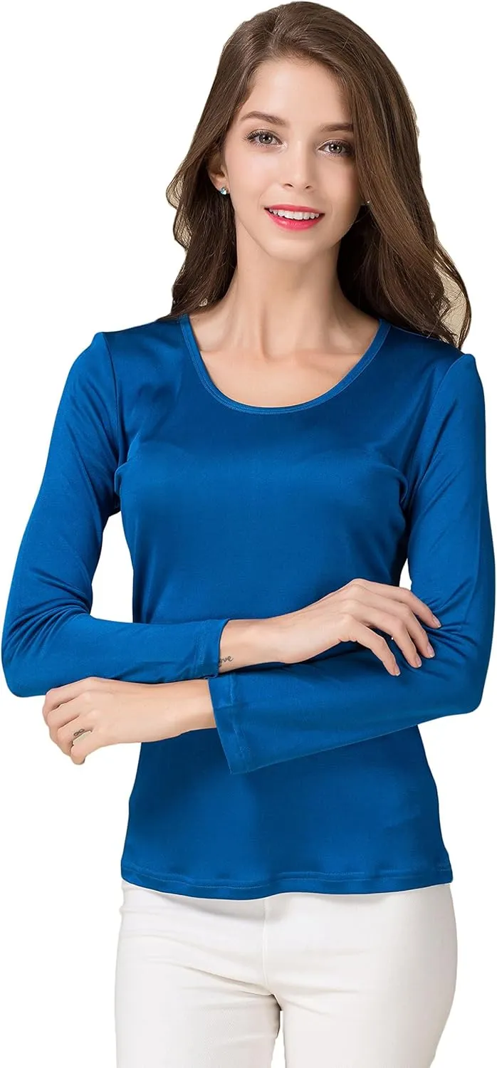 Alexander Women's Mulberry Silk T-Shirt Long Sleeve Knit Fabric Tank