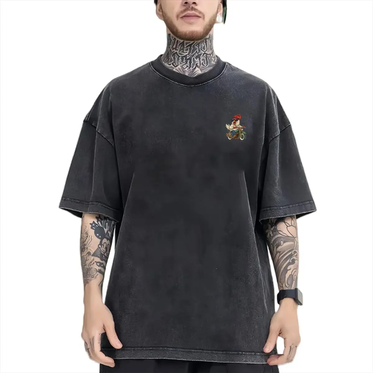 American Route 66 Classic Two Sides Retro Short Sleeve Shirt Men's Round Neck Sports T-Shirt