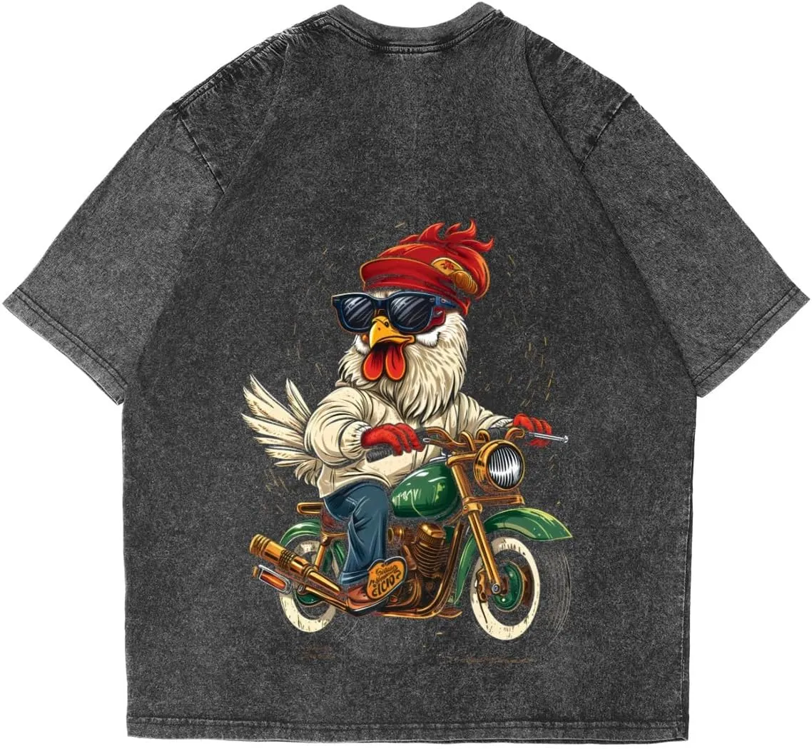 American Route 66 Classic Two Sides Retro Short Sleeve Shirt Men's Round Neck Sports T-Shirt