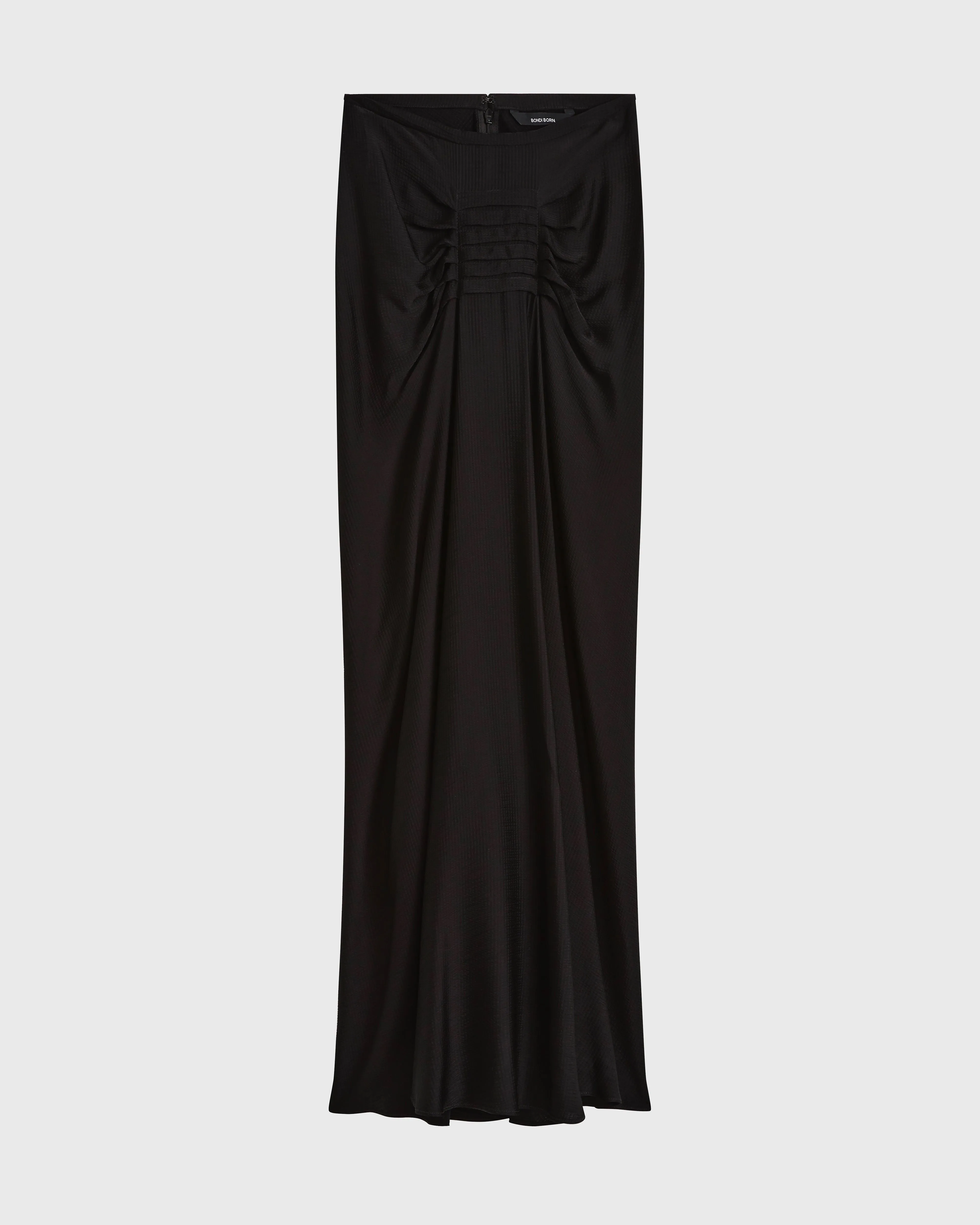 Ardea Tucked Maxi Skirt - Black