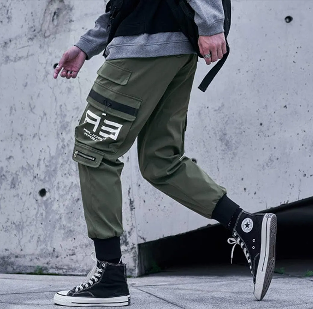 Astellarie Mens Jogger Pants Techwear Hip Hop Punk Harem Cargo Jogger Pant Streetwear Tactical Track Pants with Pocket