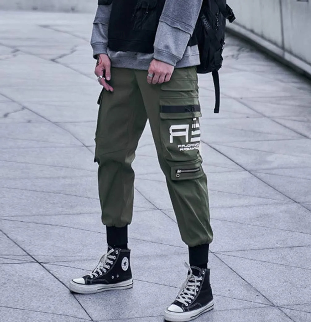 Astellarie Mens Jogger Pants Techwear Hip Hop Punk Harem Cargo Jogger Pant Streetwear Tactical Track Pants with Pocket