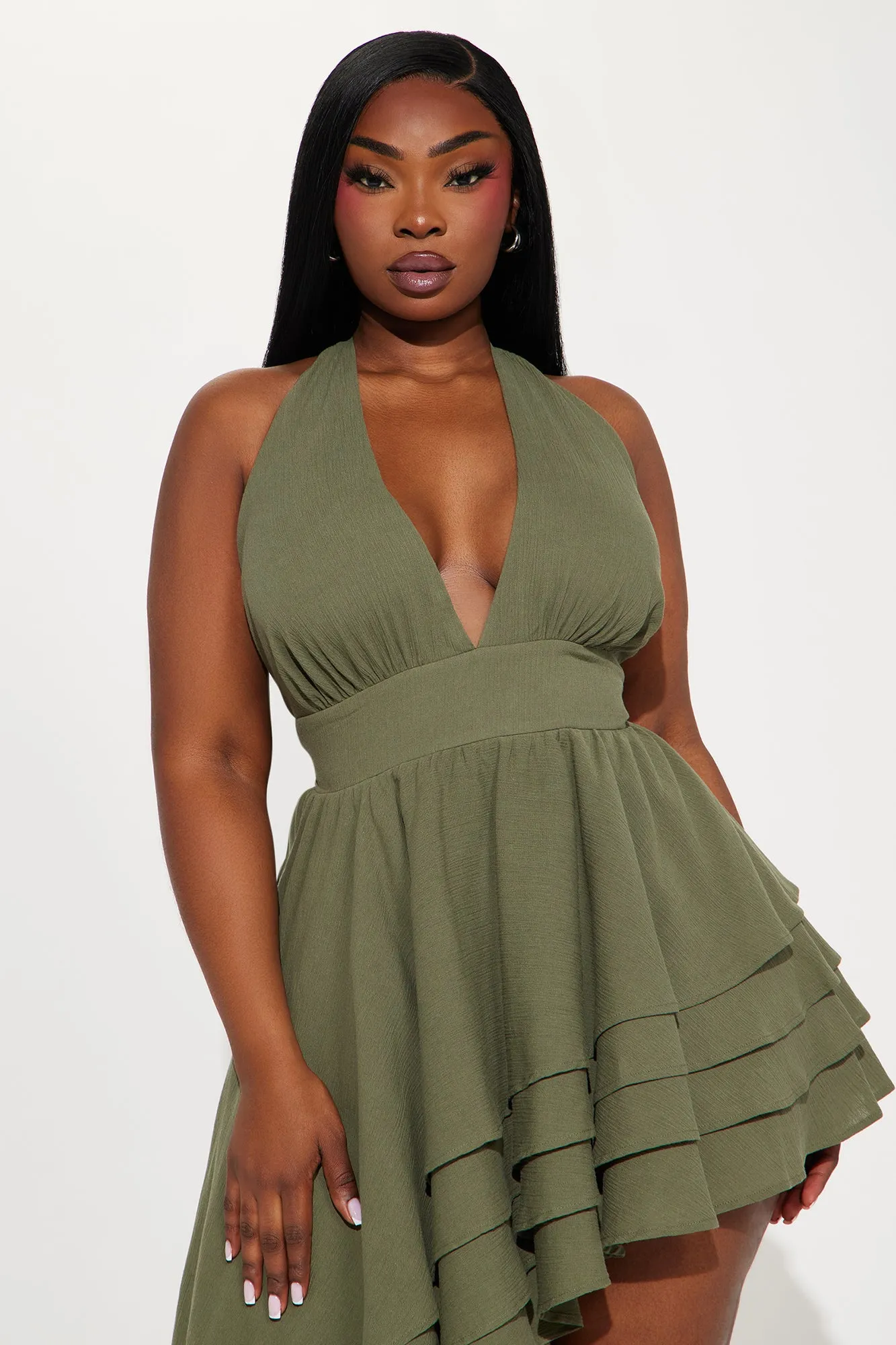 Aurelie Gauze Maxi Dress - Olive