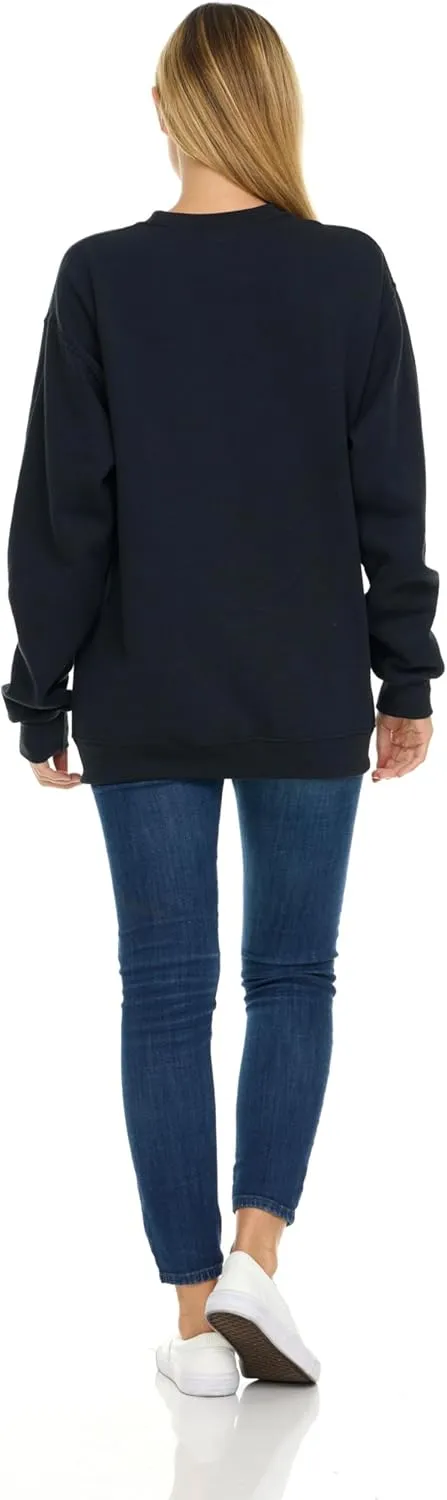 BILLIONHATS 6 Pack Womens Oversized Crew Neck Sweatshirt, Fleece Lined, Bulk Wholesale Sweatshirts for Charities & Events