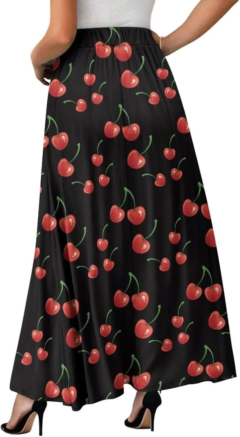 Biyejit Womens Skirt Midi Long Skirts High Waisted A Line Skirts Fall Skirts for Women Plus Size Swing Dress