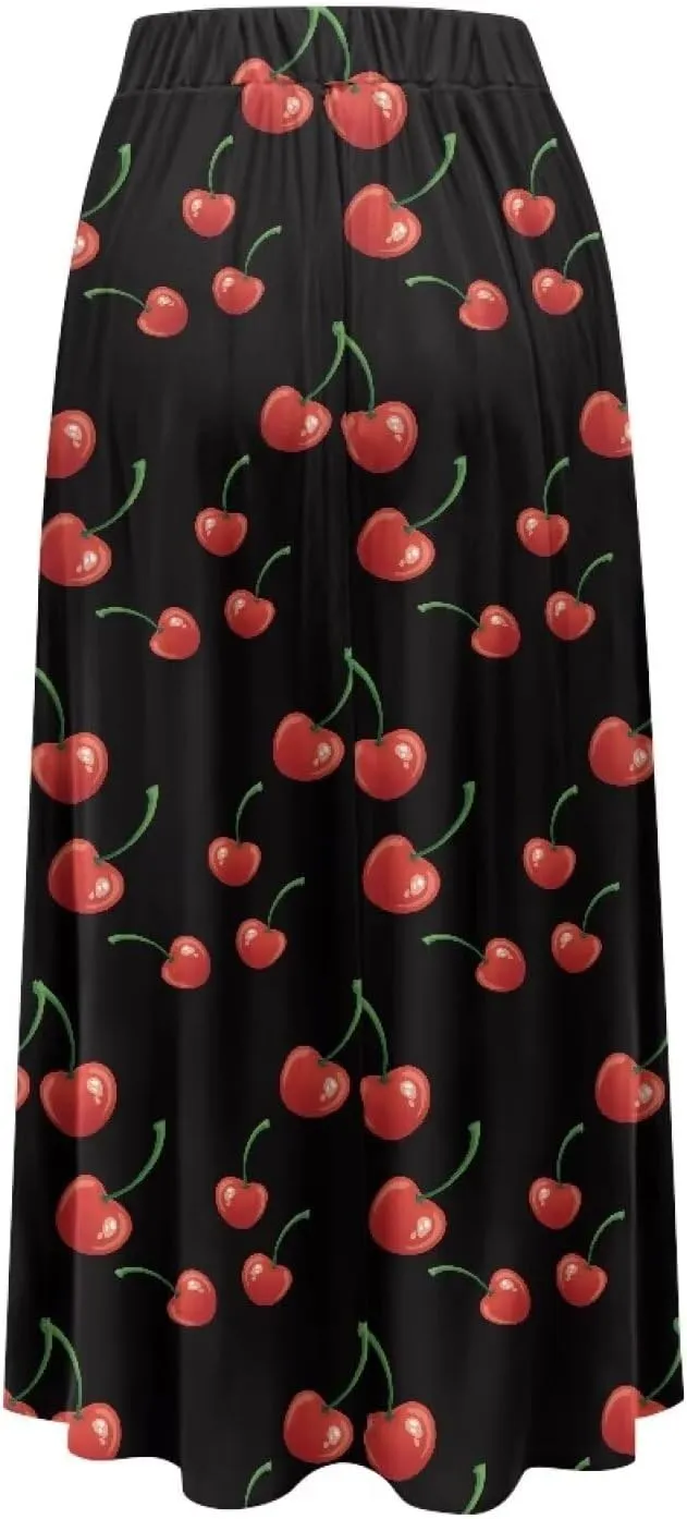 Biyejit Womens Skirt Midi Long Skirts High Waisted A Line Skirts Fall Skirts for Women Plus Size Swing Dress