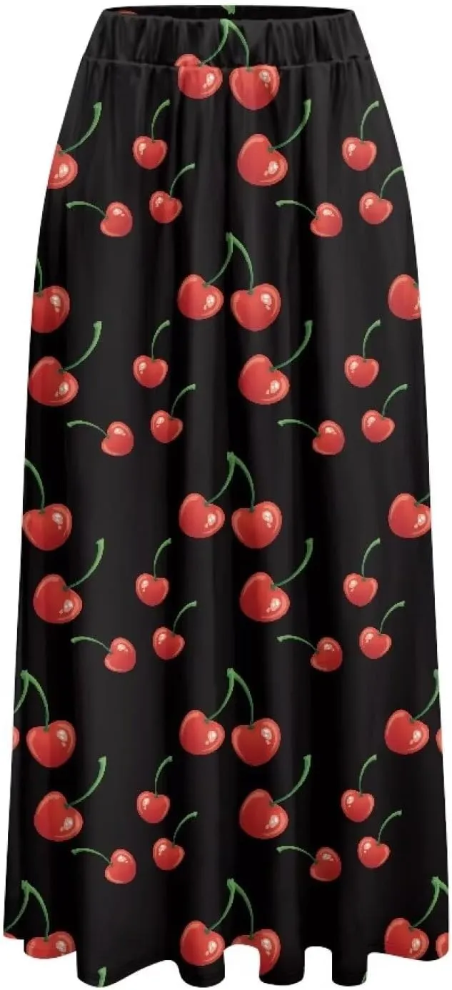 Biyejit Womens Skirt Midi Long Skirts High Waisted A Line Skirts Fall Skirts for Women Plus Size Swing Dress