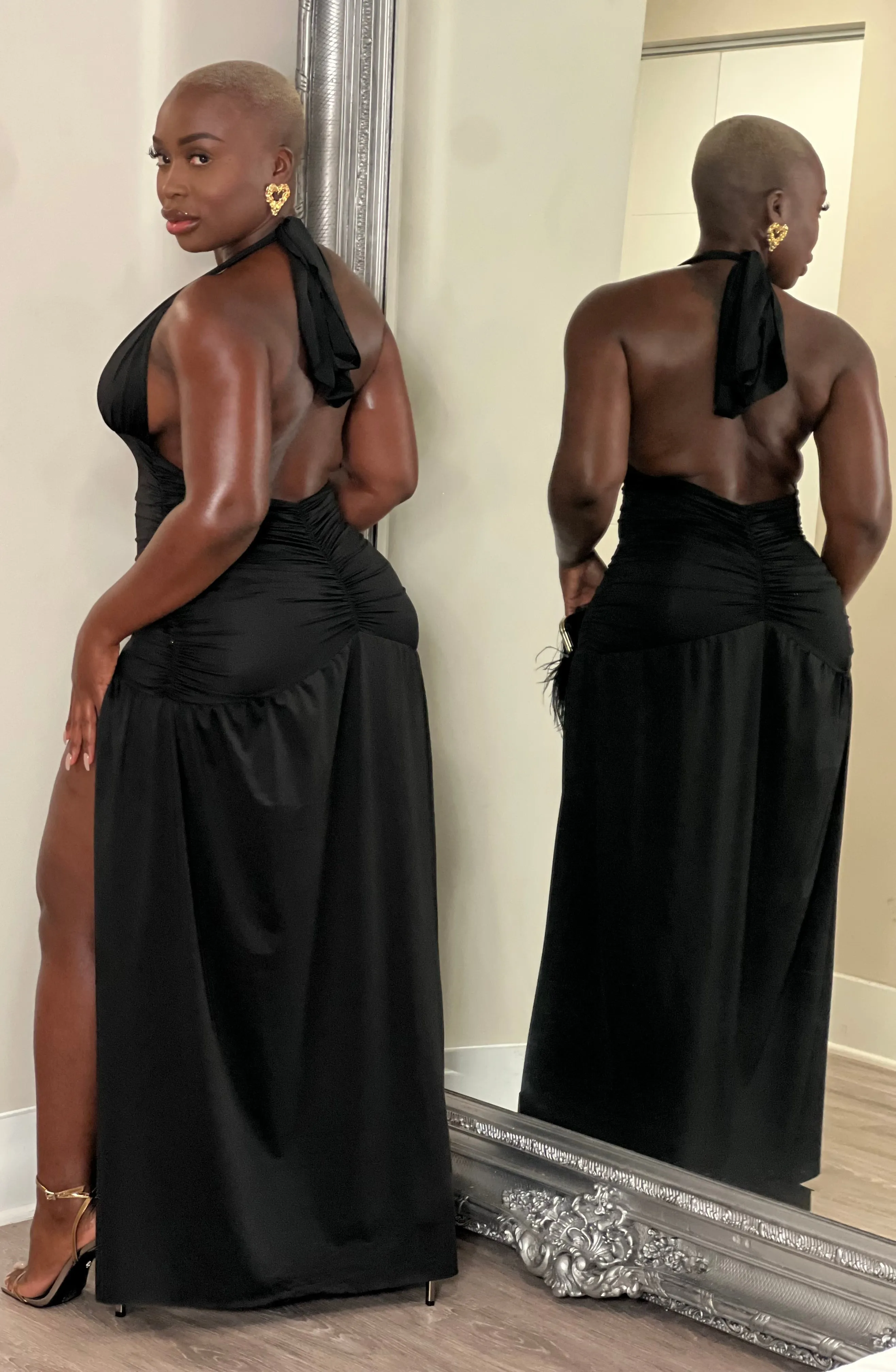 Black Halter Maxi Dress