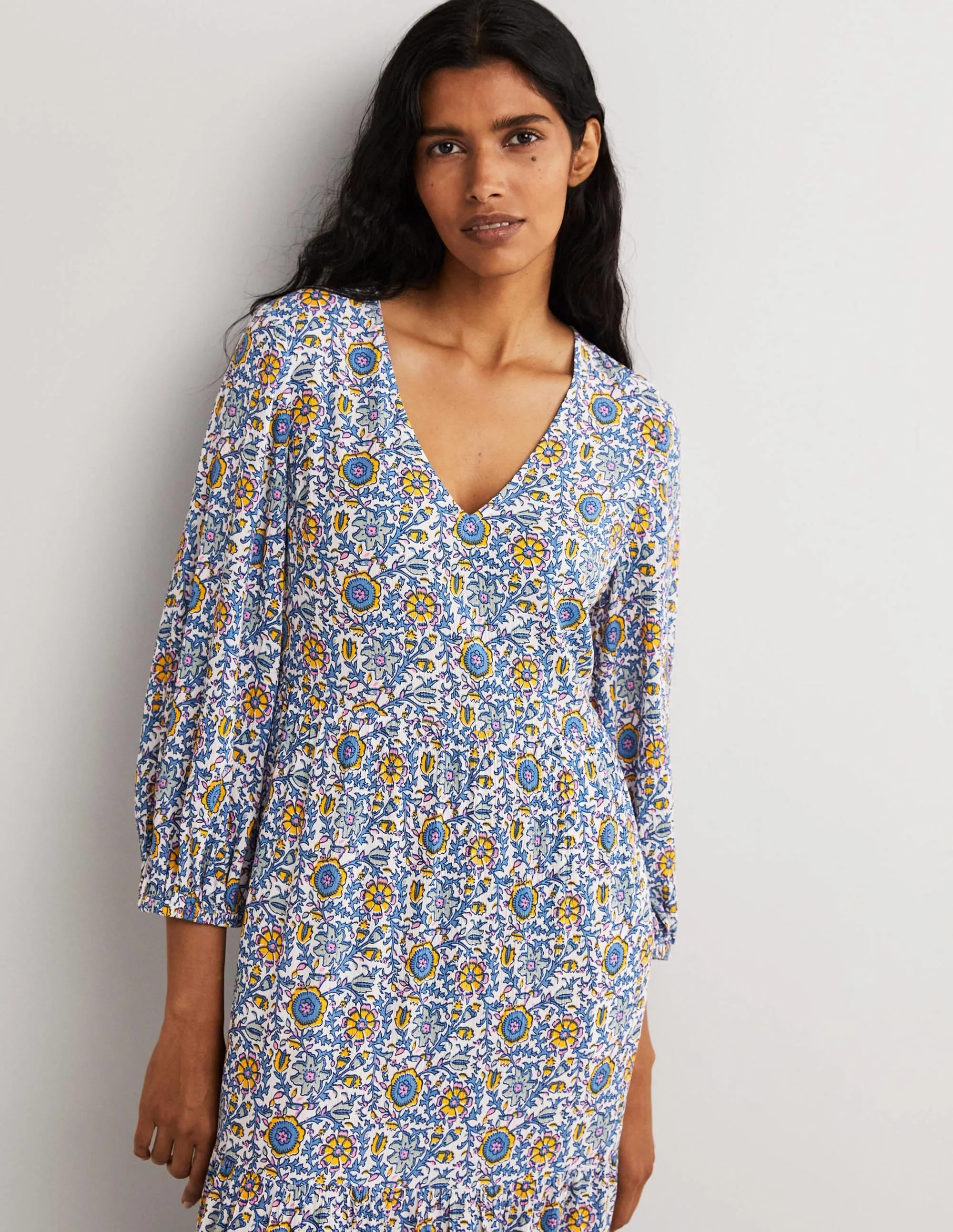 Blouson Sleeve Maxi Dress-Ivory, Enchanting Twig