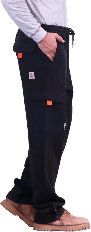 BOCOMAL FR Cargo Sweatpants Flame Resistant Midweight 10.5oz Knit Multi-Pockets FR Pants(Non Fleece)