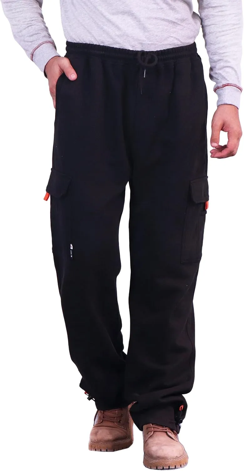 BOCOMAL FR Cargo Sweatpants Flame Resistant Midweight 10.5oz Knit Multi-Pockets FR Pants(Non Fleece)