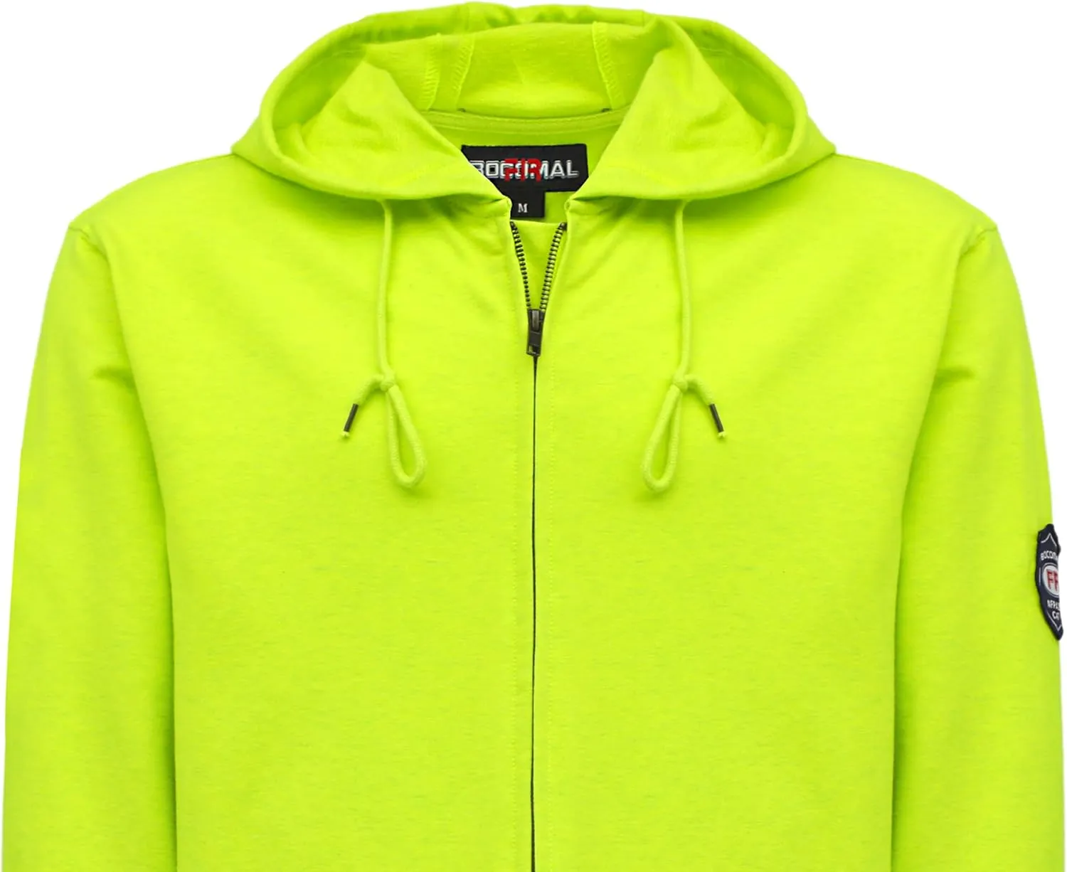 BOCOMAL FR Hoodies Zipper Front for Summer 7.5oz Lightweight Cotton Flame Resistant SweatshirtNon Fleece