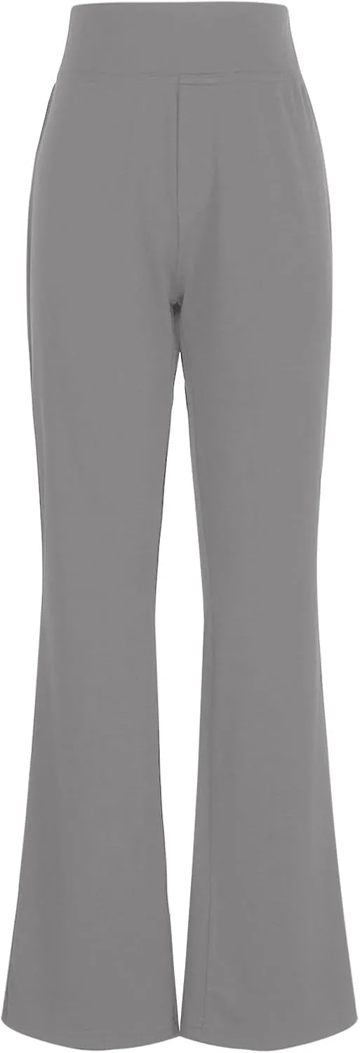 Bootcut Dress Pants for Women,High Waisted Straight Business Pant,Casual Work Trouser,Pull On Office Slacks with Pockets 2025