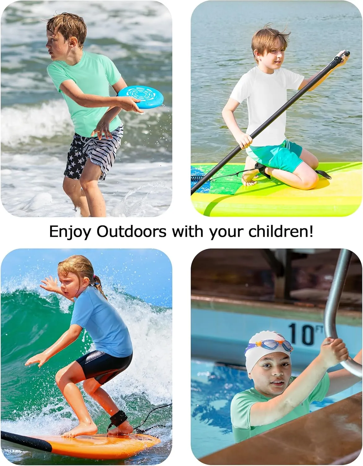 Boys' UPF 50  Rash Guard Short Sleeve, UV Sun Protection SPF Swim Shirts, Youth Kids Rashguard Water Shirt for Beach Surfing