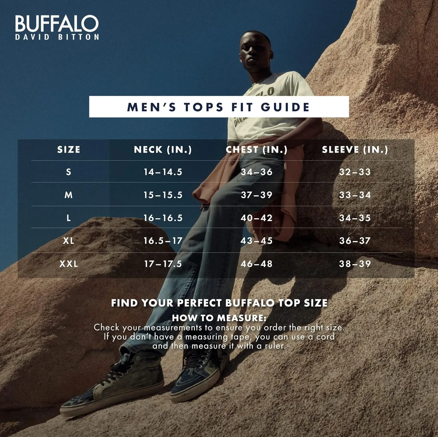 Buffalo David Bitton Men's Short Sleeve Kasum Henley