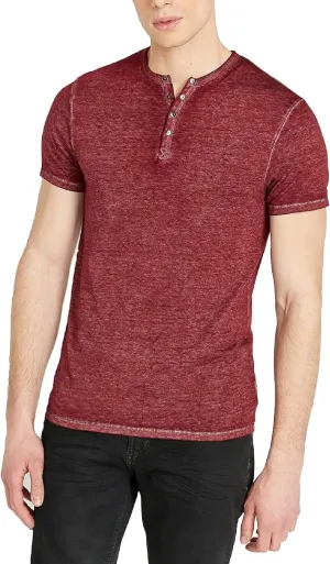 Buffalo David Bitton Men's Short Sleeve Kasum Henley