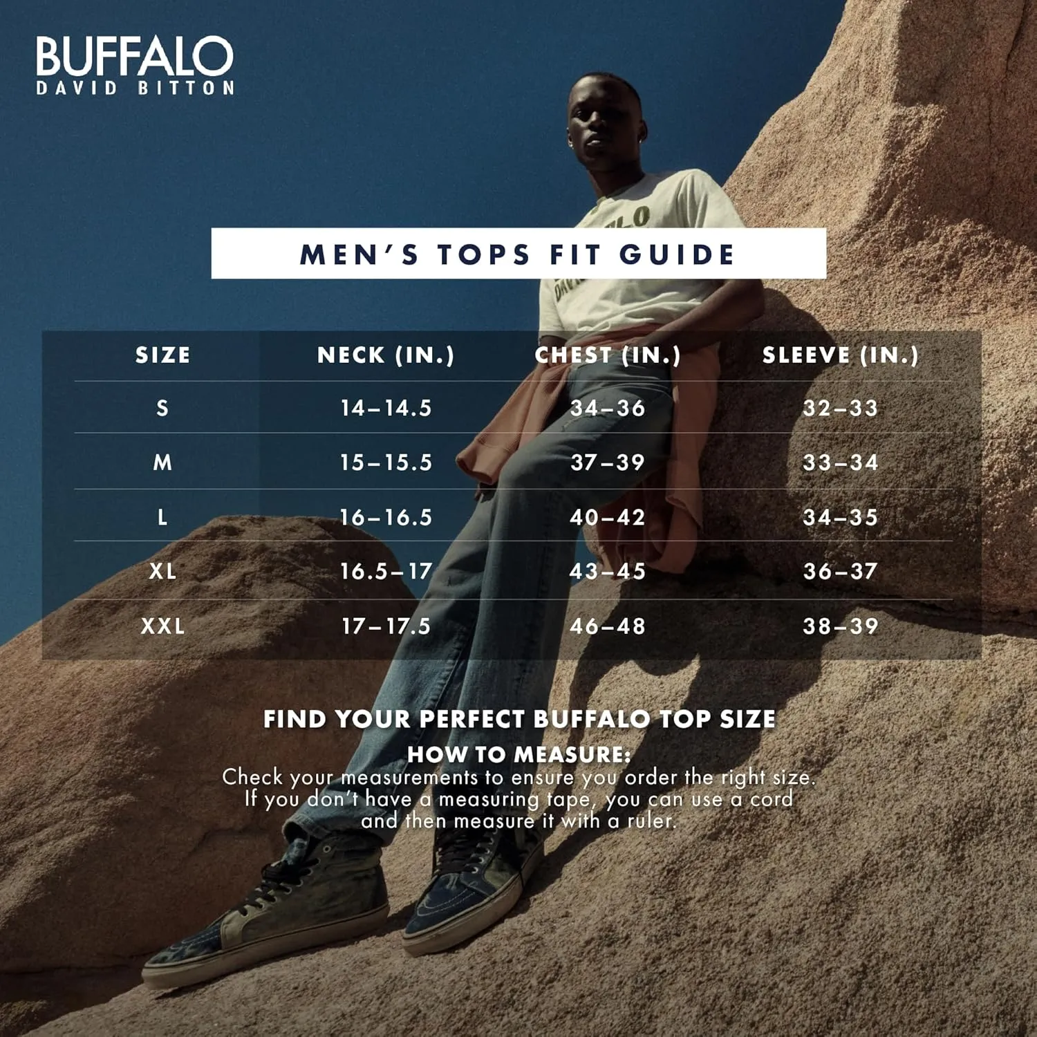 Buffalo David Bitton Men's Short Sleeve Kasum Henley