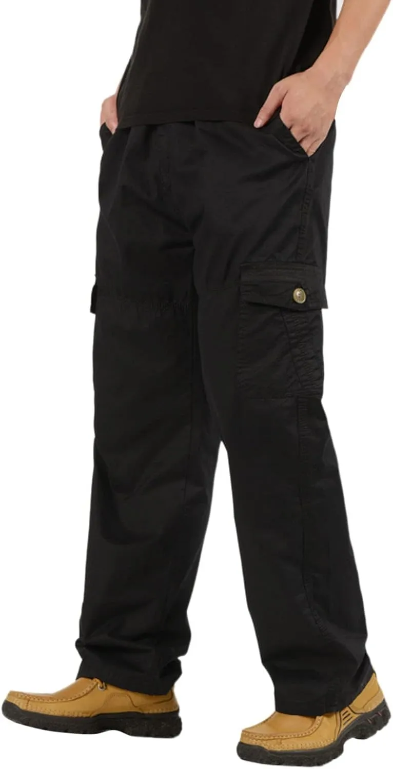 Cargo Pants for Men,Mens Pants Cargo Joggers Fleece Sweatpants Casual Pant with Pockets Chino Slim Fit Trousers