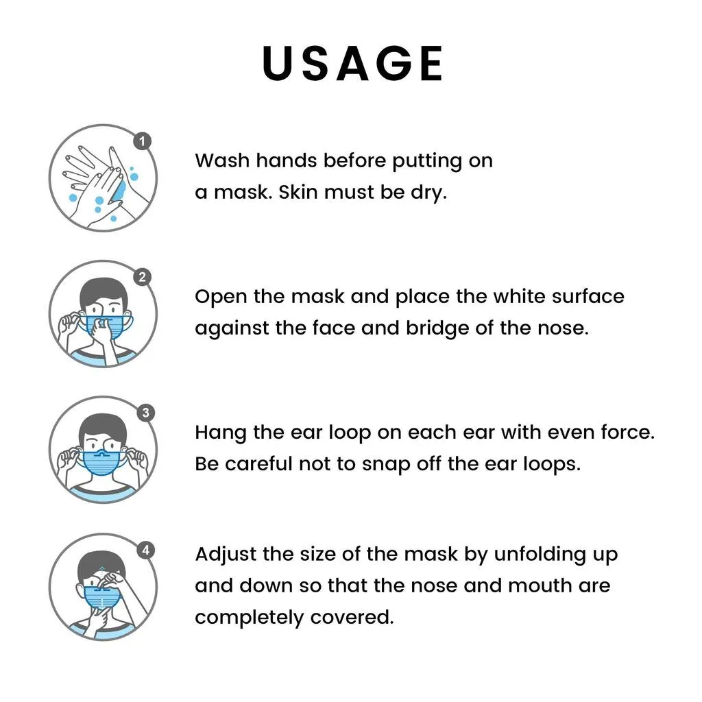 Casaba Face Mask Packs Disposable 3-Ply Filter - Made in USA with Imported Fabric - Teal