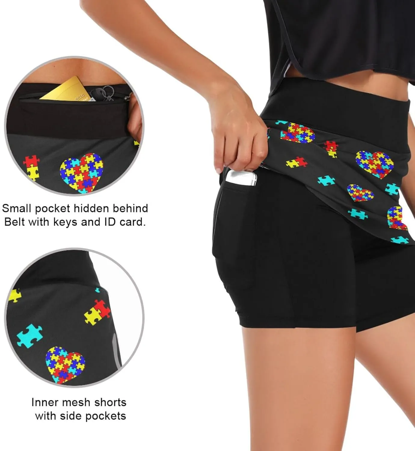 Cindly Women Tennis Skirts Golf Skorts with Pockets Athletic Skorts for Workout Running