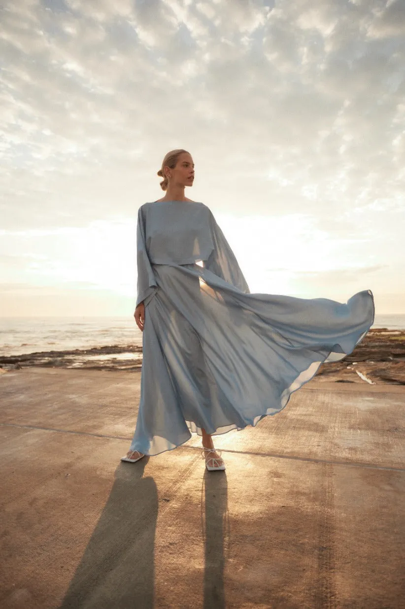 Como Maxi Skirt - Sky Blue