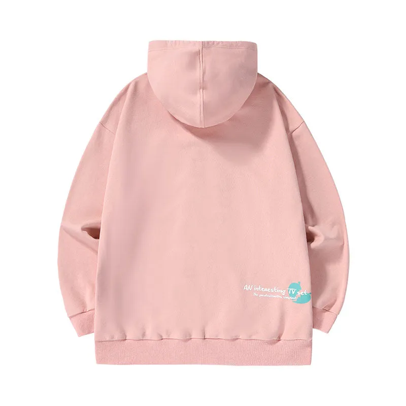 Creative Band-Aid Love letter print couple hoodie