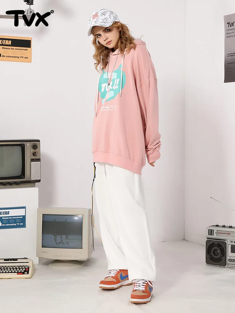 Creative Band-Aid Love letter print couple hoodie