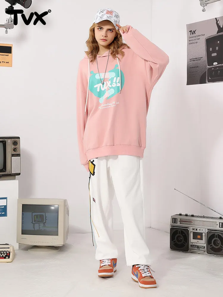 Creative Band-Aid Love letter print couple hoodie