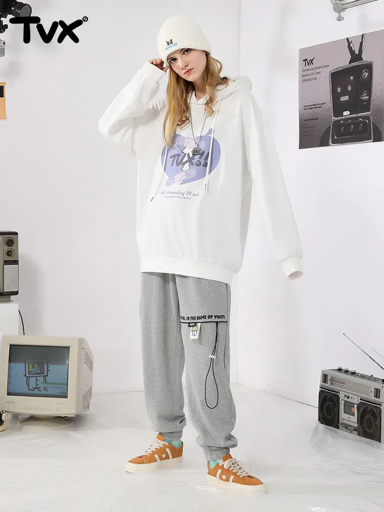 Creative Band-Aid Love letter print couple hoodie