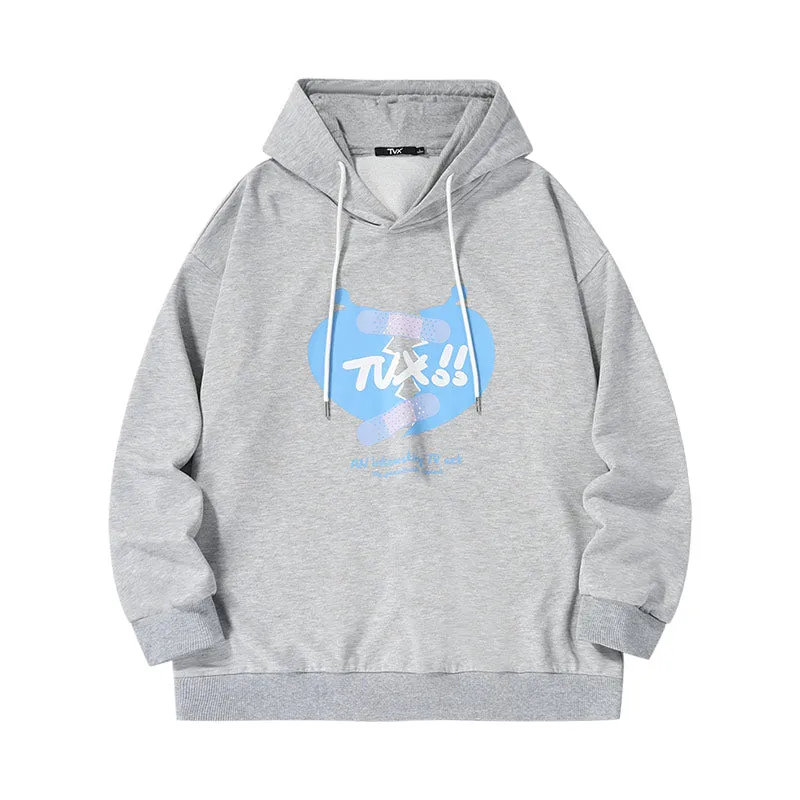 Creative Band-Aid Love letter print couple hoodie