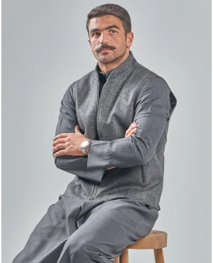 Dark Grey Mens Vest