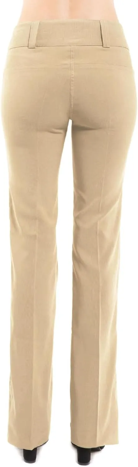 Design by Olivia Women's Ultra Stretch Comfy Millennium Bootcut Dress Pants Work Business Office Trousers
