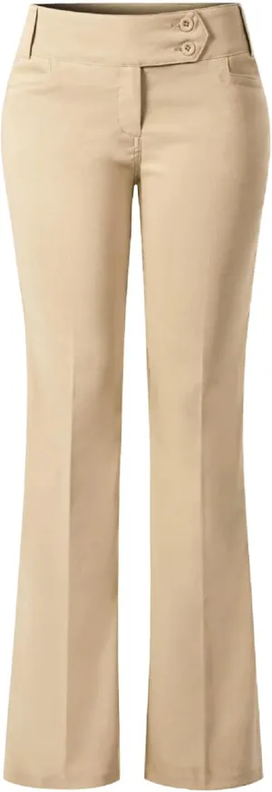 Design by Olivia Women's Ultra Stretch Comfy Millennium Bootcut Dress Pants Work Business Office Trousers