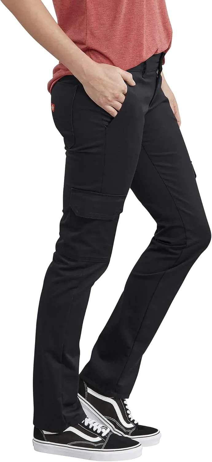 Dickies Women's Stretch Twill Straight Leg Cargo Pant