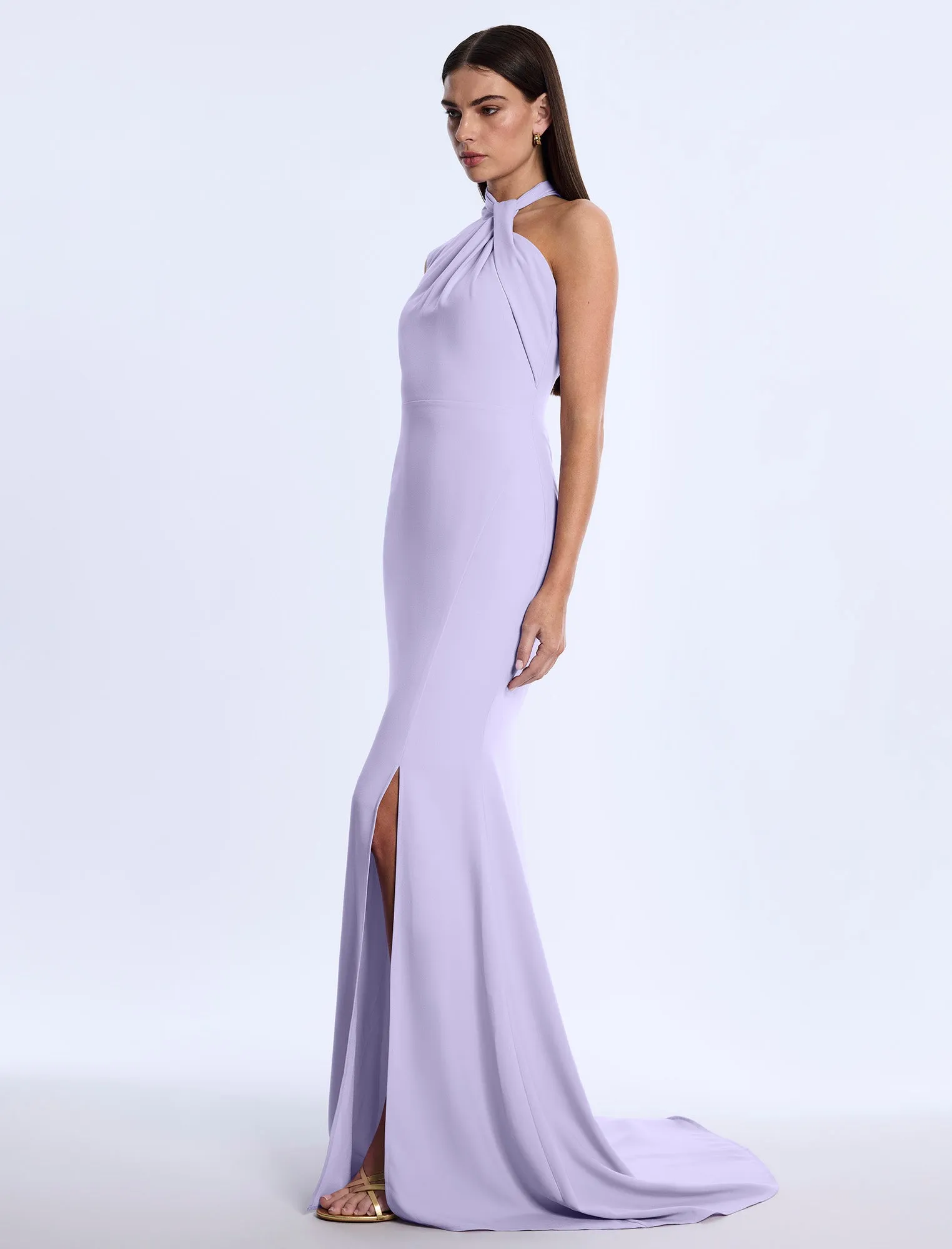 Drape Neck Gown