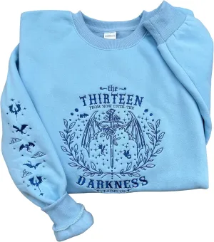 Embroidered Book Lovers Sweatshirt, Throne The Thirteen of Glass Sweatshirts, Tog merch, Throne O G merchandise