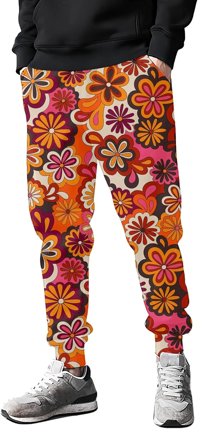 Fashion 80s Style Jogger Sweatpants Mens Funny Joggers Pants Casual Track Pants 90s Outfit for Men Sports Athletic