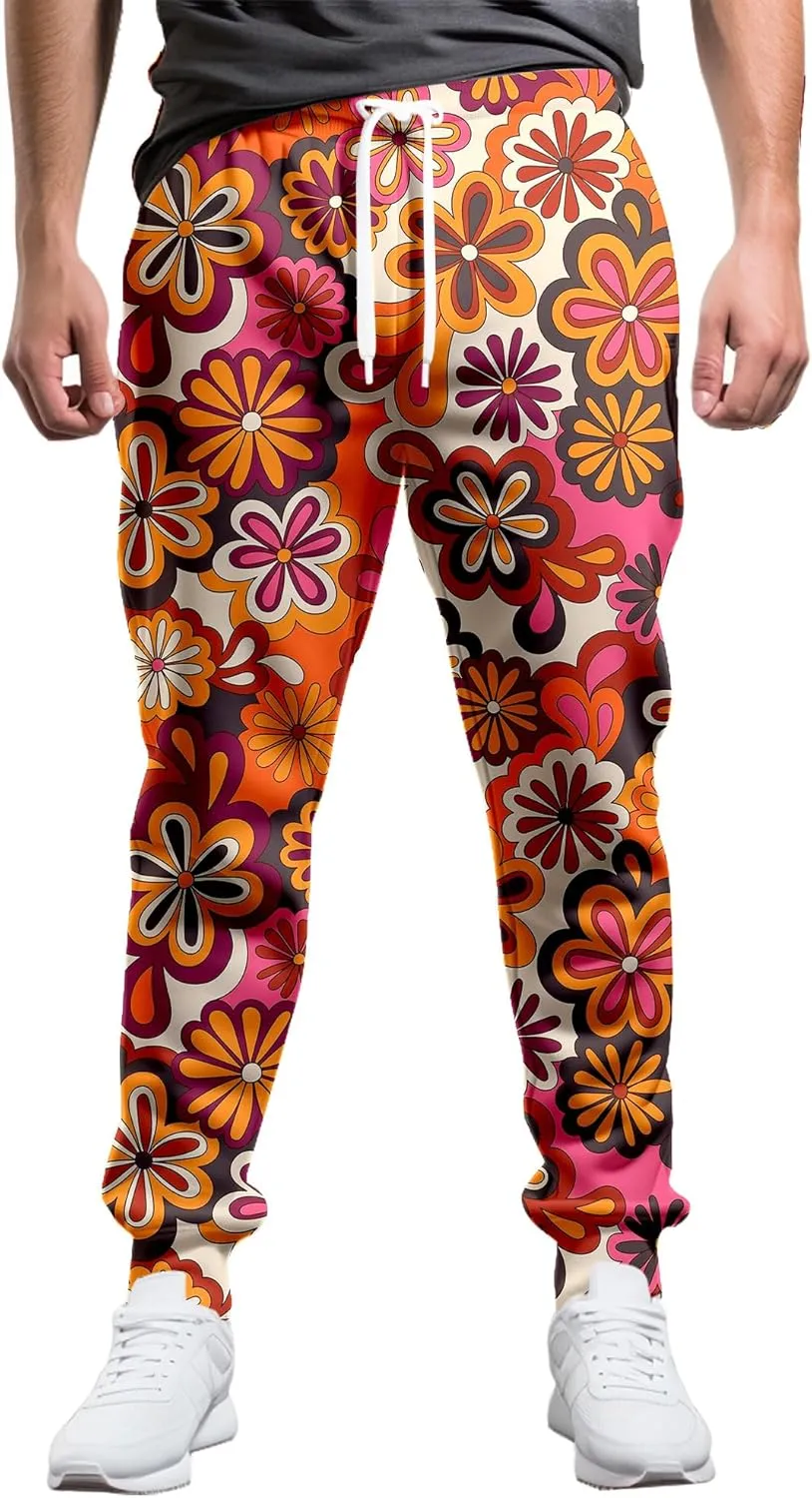 Fashion 80s Style Jogger Sweatpants Mens Funny Joggers Pants Casual Track Pants 90s Outfit for Men Sports Athletic
