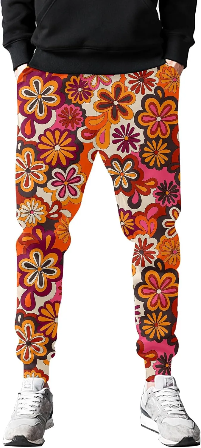 Fashion 80s Style Jogger Sweatpants Mens Funny Joggers Pants Casual Track Pants 90s Outfit for Men Sports Athletic