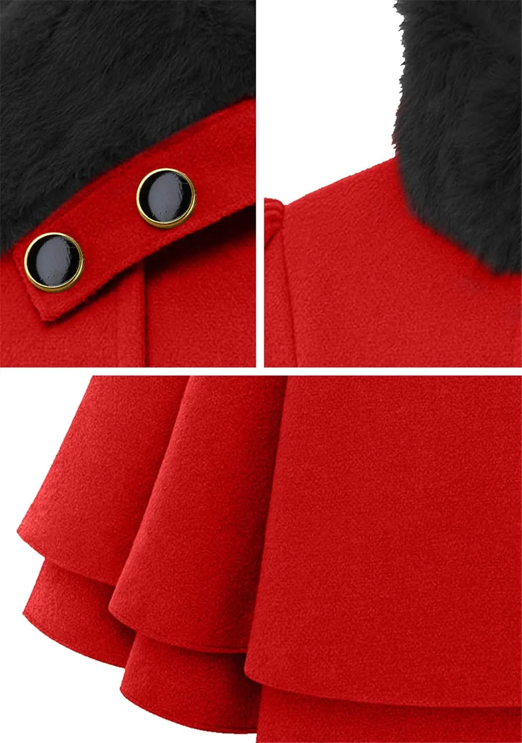 FLITAY Womens Trench Plus Size Casual Pea coat with Belt Hooded Checkered Double Breasted Coat