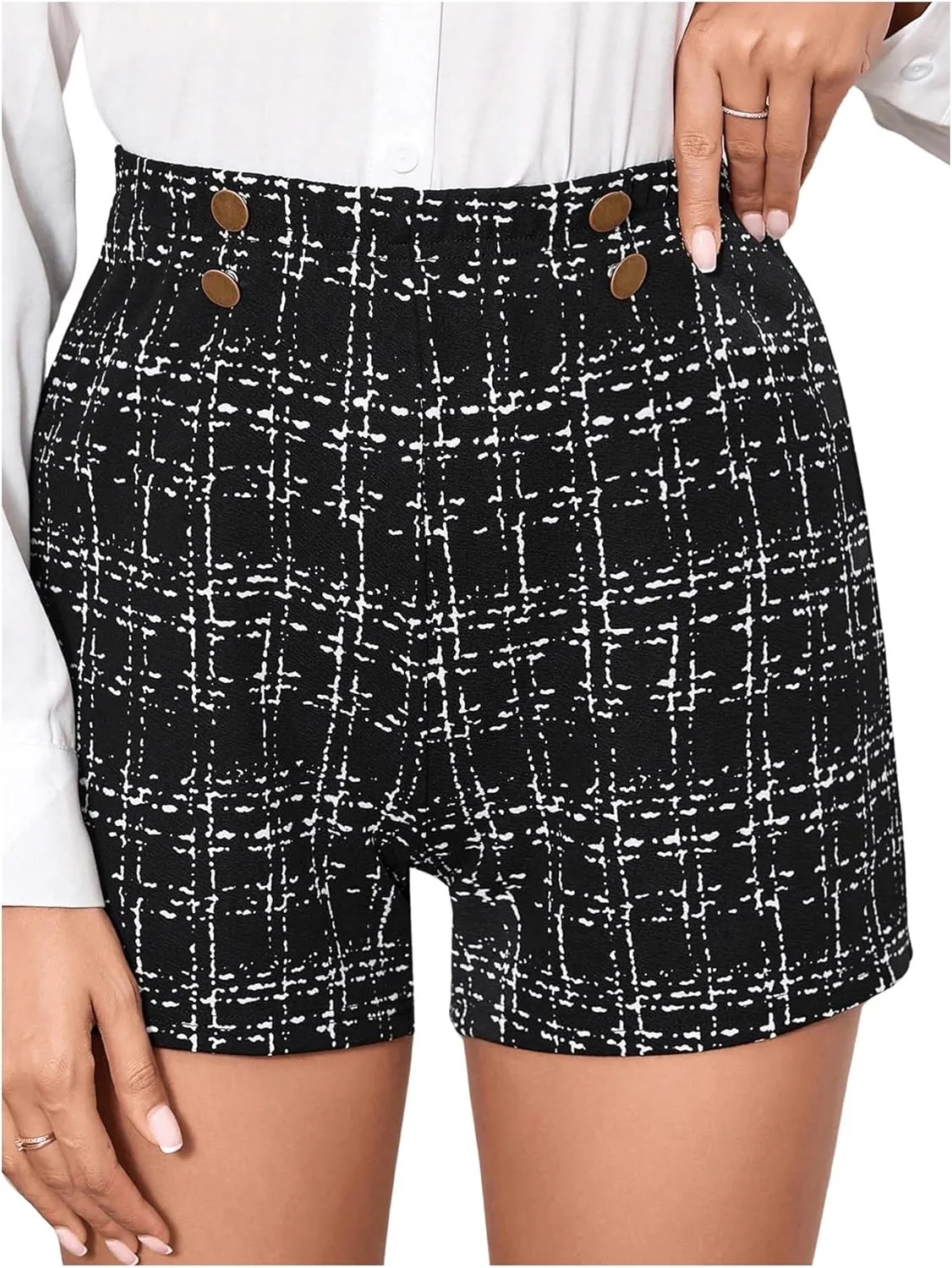 Floerns Women's Casual High Waist Skinny Shorts with Pocket