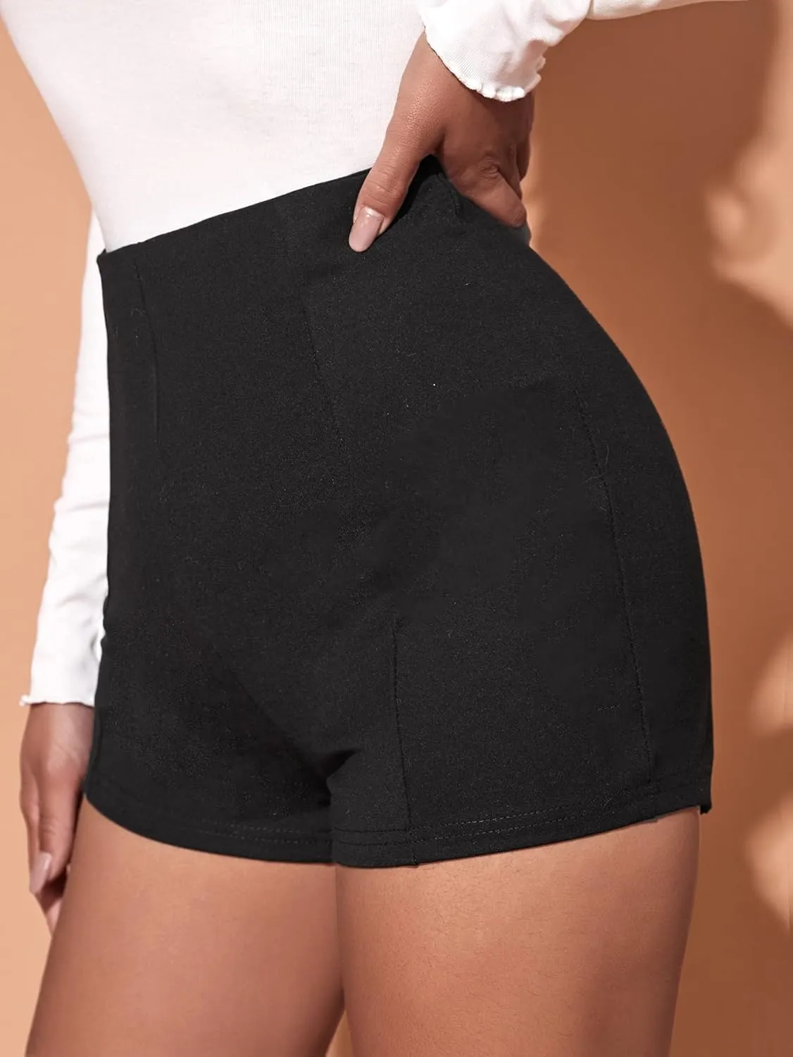 Floerns Women's Casual High Waist Skinny Shorts with Pocket