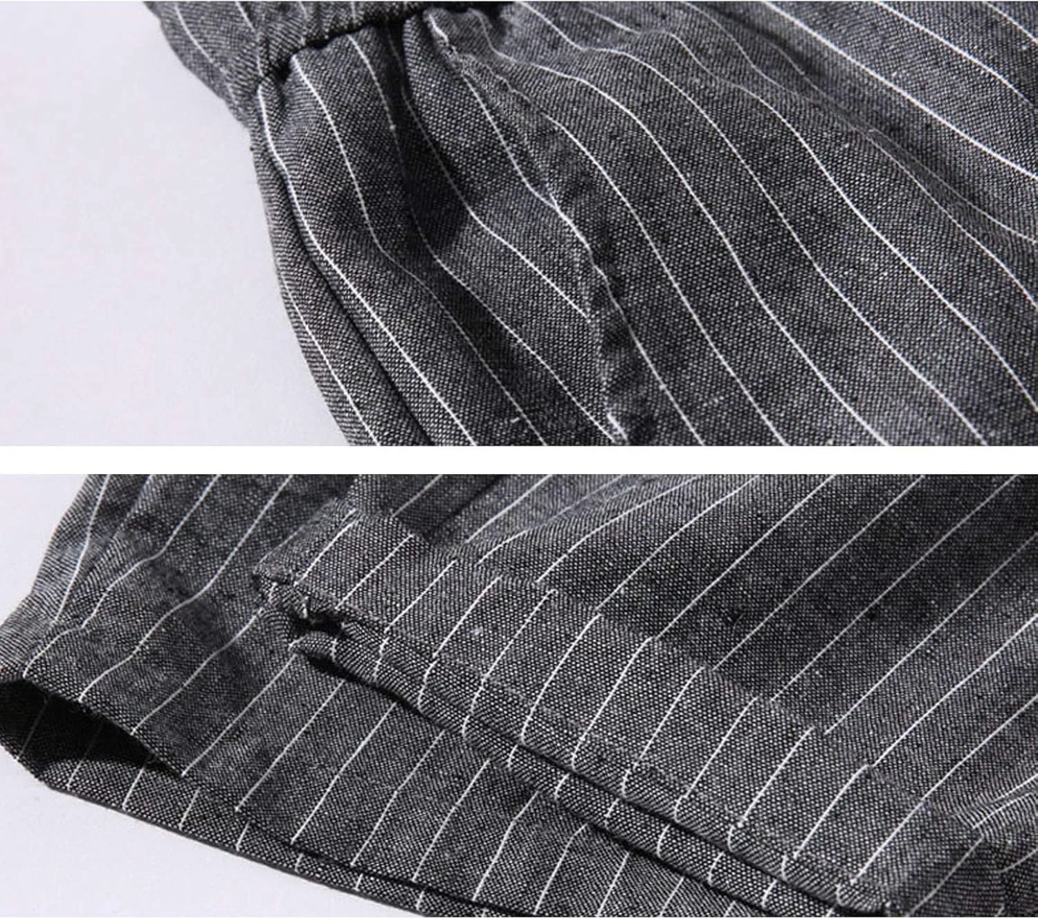 Flygo Mens Casual Loose Striped Harem Pants